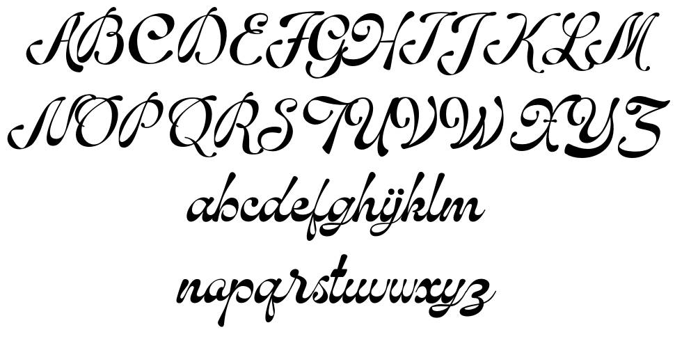 NCL Hubiny font specimens