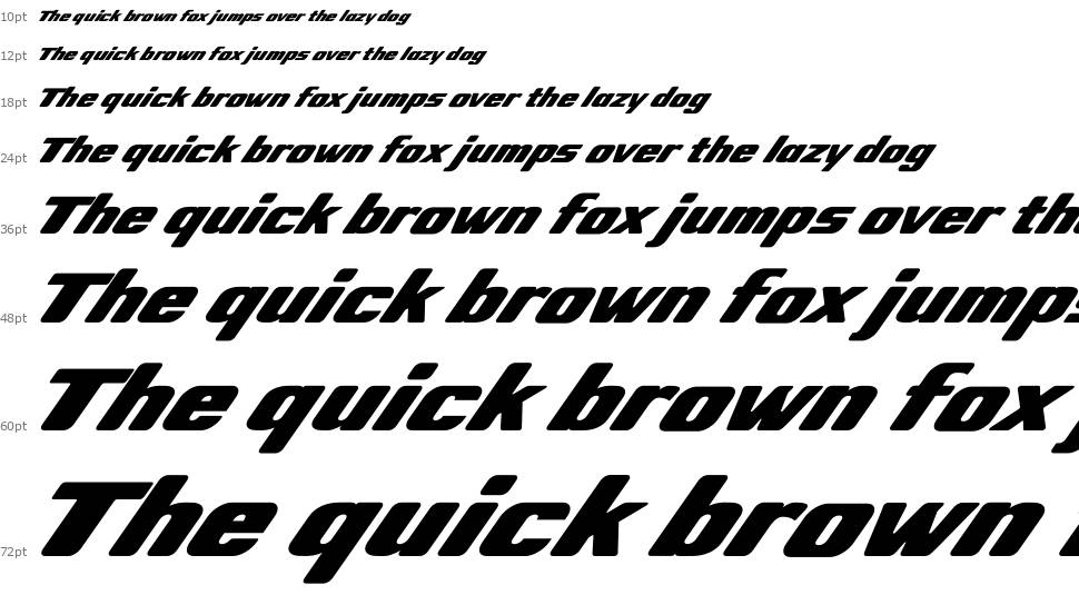 Ofexer Italic font Waterfall