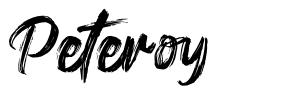 Peteroy font