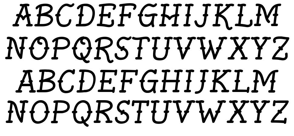 POINTINK font Örnekler