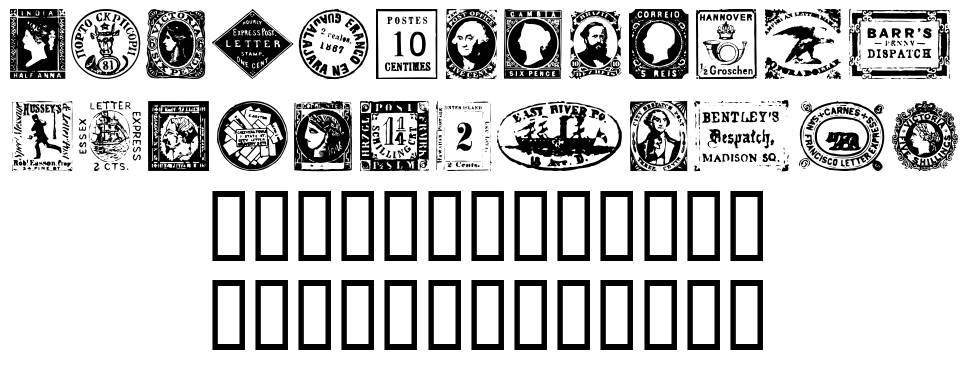 Postage Stamps font by Dixie's Delights | FontRiver