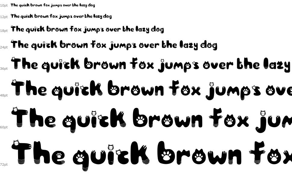 Purrfect font Waterfall