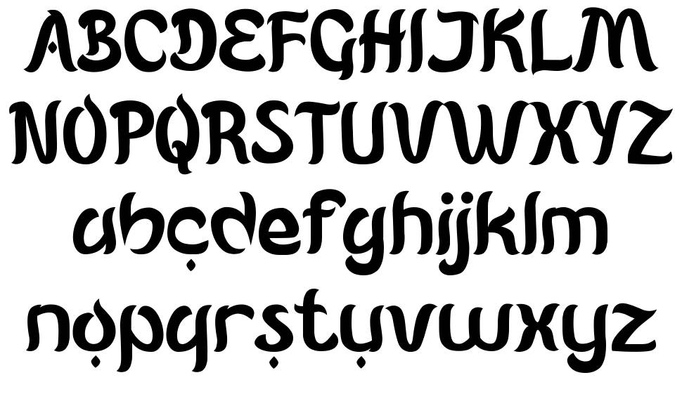 Qalasenja font specimens