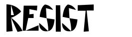 RESIST font