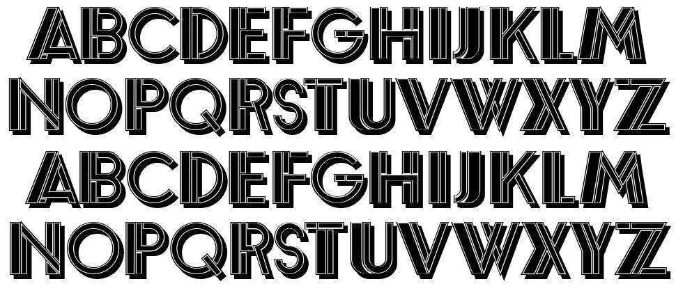 Ressha font specimens