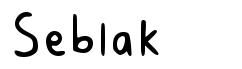 Seblak font