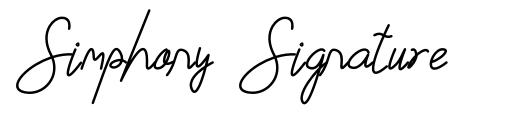 Simphony Signature font