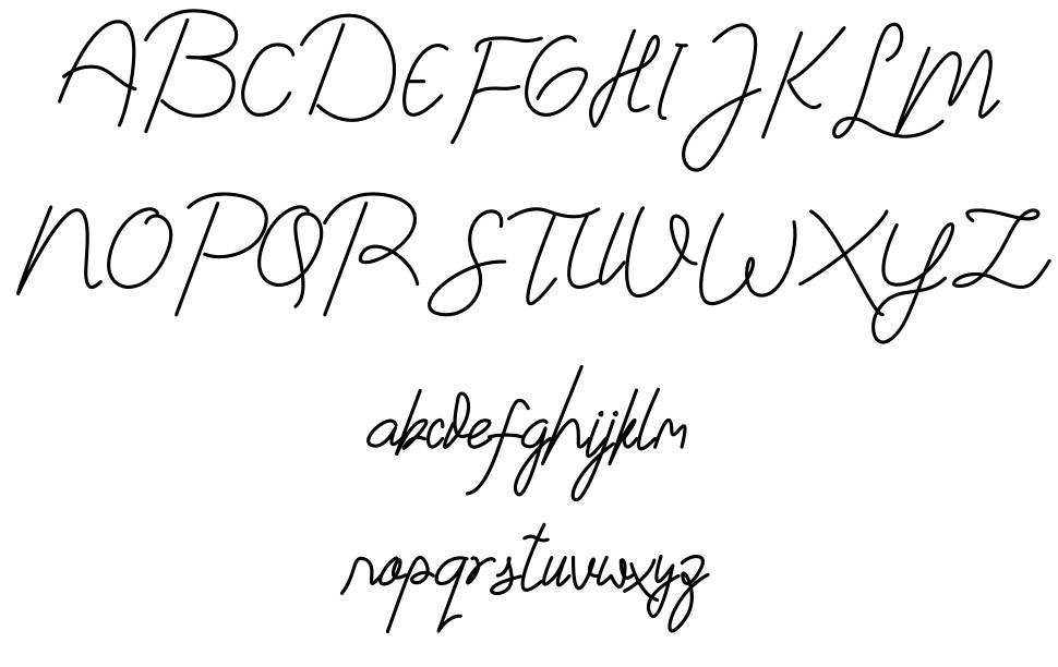 Simphony Signature font specimens