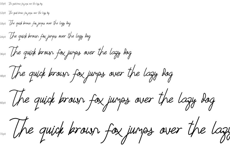 Simphony Signature font Waterfall