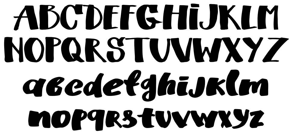 So Weird Place font specimens