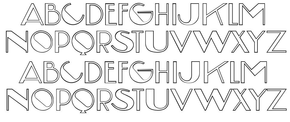 Sorella font specimens