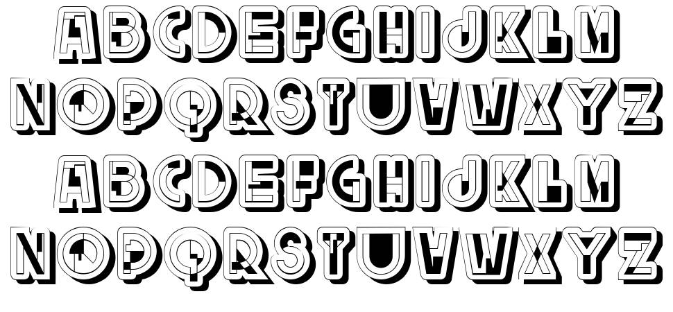 Split font specimens