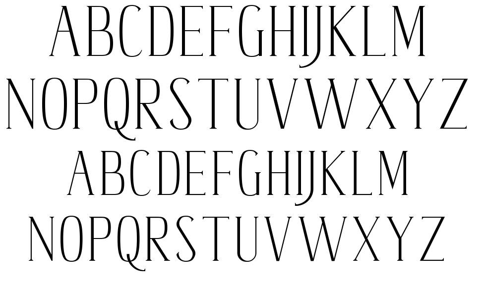 Timehone font specimens