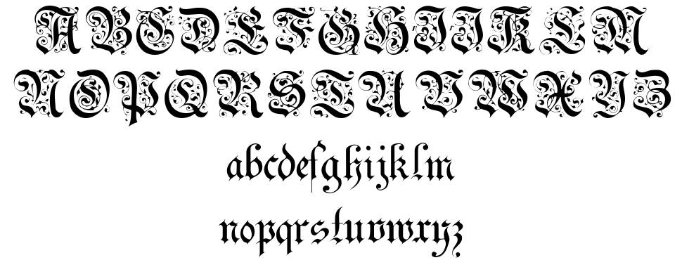 Uechi Gothic font specimens
