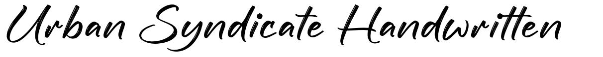 Urban Syndicate Handwritten schriftart