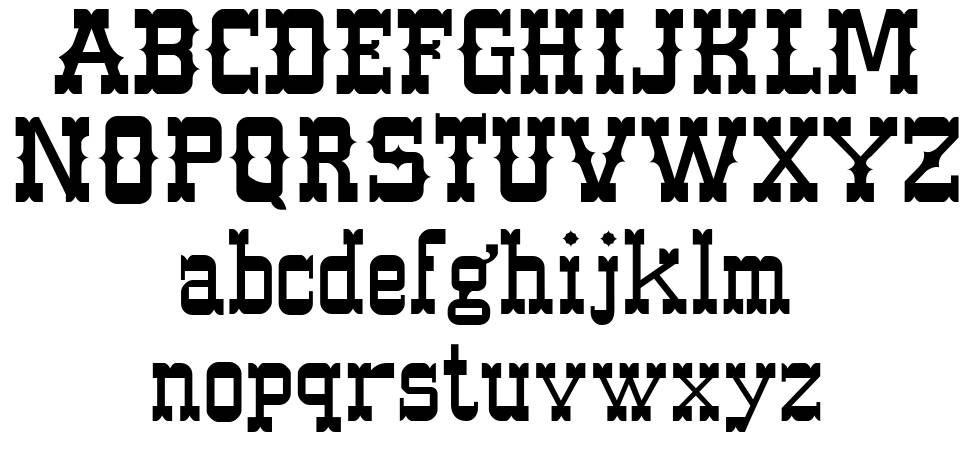Western font by James L. DeVriese