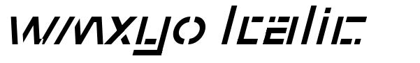 Wmxyo Italic font