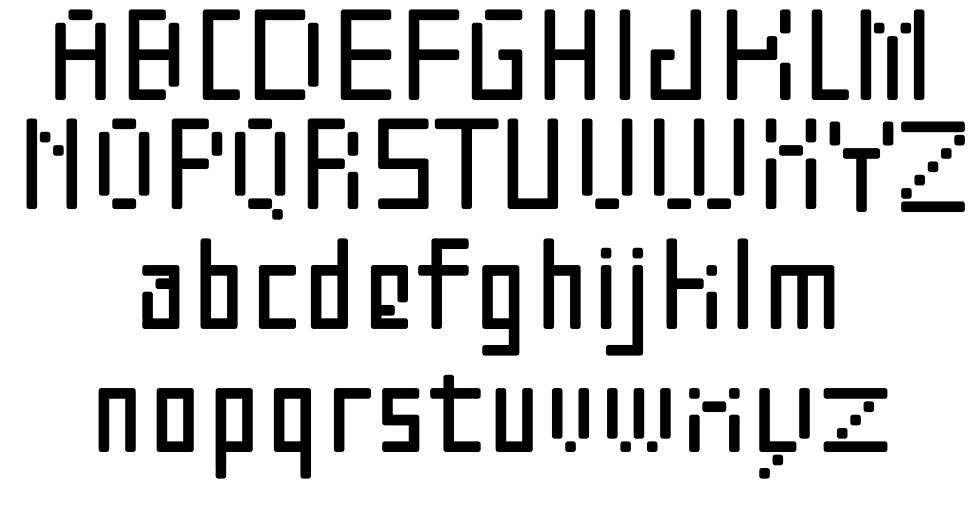 Zerpixl font specimens